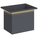 vidaXL Led-es kerti virágláda Antracit 30 x 40 x 30 cm Acél