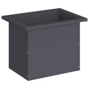 vidaXL Led-es kerti virágláda Antracit 30 x 40 x 30 cm Acél