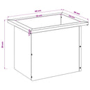 vidaXL Led-es kerti virágláda 2 db Antracit 30 x 40 x 30 cm Acél