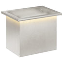 vidaXL Led-es kerti virágláda Ezüst 30 x 40 x 30 cm Rozsdamentes Acél
