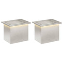 vidaXL Led-es kerti virágláda 2 db Ezüst 30 x 40 x 30 cm