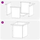 vidaXL Led-es kerti virágláda 2 db Rozsdás 30 x 40 x 30 cm