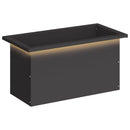 vidaXL Led-es kerti virágláda Fekete 30 x 60 x 30 cm Acél