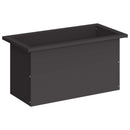 vidaXL Led-es kerti virágláda Fekete 30 x 60 x 30 cm Acél