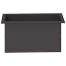 vidaXL Led-es kerti virágláda Fekete 30 x 60 x 30 cm Acél