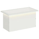 vidaXL Led-es kerti virágláda Fehér 30 x 60 x 30 cm Acél