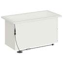 vidaXL Led-es kerti virágláda Fehér 30 x 60 x 30 cm Acél