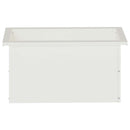 vidaXL Led-es kerti virágláda Fehér 30 x 60 x 30 cm Acél