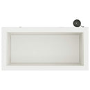vidaXL Led-es kerti virágláda Fehér 30 x 60 x 30 cm Acél