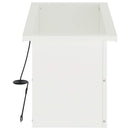 vidaXL Led-es kerti virágláda 2 db Fehér 30 x 60 x 30 cm Acél