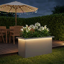 vidaXL Led-es kerti virágláda Antracit 30 x 60 x 30 cm Acél