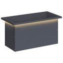 vidaXL Led-es kerti virágláda Antracit 30 x 60 x 30 cm Acél