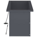 vidaXL Led-es kerti virágláda Antracit 30 x 60 x 30 cm Acél