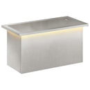 vidaXL Led-es kerti virágláda Ezüst 30 x 60 x 30 cm Rozsdamentes Acél