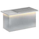 vidaXL Led-es kerti virágláda Ezüst 30 x 60 x 30 cm Horganyzott Acél