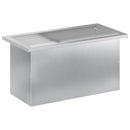 vidaXL Led-es kerti virágláda Ezüst 30 x 60 x 30 cm Horganyzott Acél