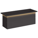 vidaXL Led-es kerti virágláda Fekete 30 x 80 x 30 cm Acél