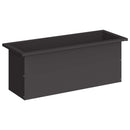 vidaXL Led-es kerti virágláda Fekete 30 x 80 x 30 cm Acél
