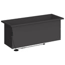 vidaXL Led-es kerti virágláda Fekete 30 x 80 x 30 cm Acél