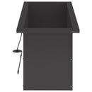 vidaXL Led-es kerti virágláda Fekete 30 x 80 x 30 cm Acél