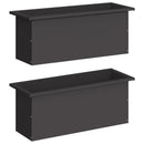 vidaXL Led-es kerti virágláda 2 db Fekete 30 x 80 x 30 cm Acél