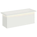 vidaXL Led-es kerti virágláda Fehér 30 x 80 x 30 cm Acél