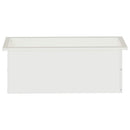 vidaXL Led-es kerti virágláda Fehér 30 x 80 x 30 cm Acél