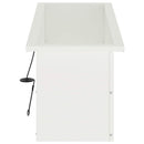 vidaXL Led-es kerti virágláda Fehér 30 x 80 x 30 cm Acél