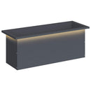 vidaXL Led-es kerti virágláda Antracit 30 x 80 x 30 cm Acél