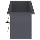 vidaXL Led-es kerti virágláda Antracit 30 x 80 x 30 cm Acél