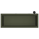 vidaXL Led-es kerti virágláda Olajzöld 30 x 80 x 30 cm Acél