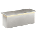 vidaXL Led-es kerti virágláda Ezüst 30 x 80 x 30 cm Rozsdamentes Acél