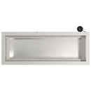vidaXL Led-es kerti virágláda Ezüst 30 x 80 x 30 cm Rozsdamentes Acél