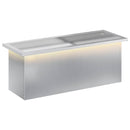 vidaXL Led-es kerti virágláda Ezüst 30 x 80 x 30 cm Horganyzott Acél