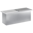 vidaXL Led-es kerti virágláda Ezüst 30 x 80 x 30 cm Horganyzott Acél