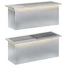 vidaXL Led-es kerti virágláda 2 db Ezüst 30 x 80 x 30 cm