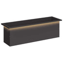 vidaXL Led-es kerti virágláda Fekete 30 x 100 x 30 cm Acél