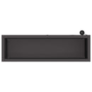vidaXL Led-es kerti virágláda Fekete 30 x 100 x 30 cm Acél