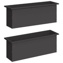 vidaXL Led-es kerti virágláda 2 db Fekete 30 x 100 x 30 cm Acél