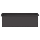 vidaXL Led-es kerti virágláda 2 db Fekete 30 x 100 x 30 cm Acél