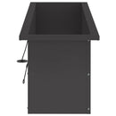 vidaXL Led-es kerti virágláda 2 db Fekete 30 x 100 x 30 cm Acél