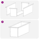 vidaXL Led-es kerti virágláda Fehér 30 x 100 x 30 cm Acél
