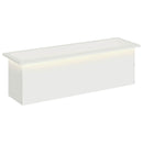 vidaXL Led-es kerti virágláda Fehér 30 x 100 x 30 cm Acél