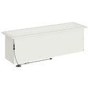 vidaXL Led-es kerti virágláda Fehér 30 x 100 x 30 cm Acél