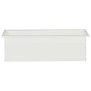 vidaXL Led-es kerti virágláda Fehér 30 x 100 x 30 cm Acél