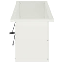 vidaXL Led-es kerti virágláda Fehér 30 x 100 x 30 cm Acél