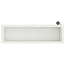 vidaXL Led-es kerti virágláda Fehér 30 x 100 x 30 cm Acél