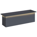 vidaXL Led-es kerti virágláda Antracit 30 x 100 x 30 cm Acél