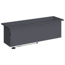 vidaXL Led-es kerti virágláda 2 db Antracit 30 x 100 x 30 cm Acél