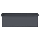 vidaXL Led-es kerti virágláda 2 db Antracit 30 x 100 x 30 cm Acél
